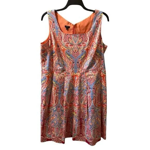 talbots paisley fit and flare dress High Neck Open Back Floral Dress Heavenly Blue / S (US 2) main image 0
